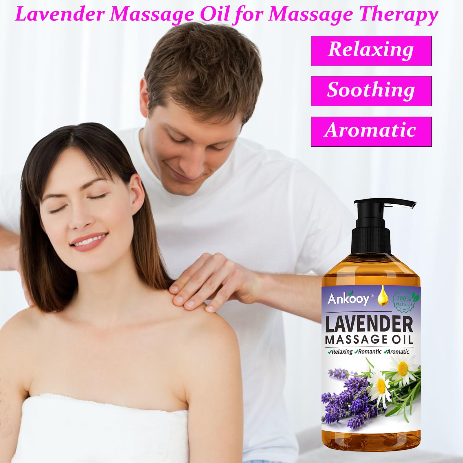 Massage oil gift set for home spa