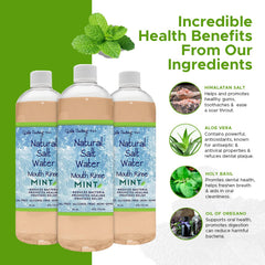 3-pack packaging showing Himalayan Pink Salt Water Mouth Rinse