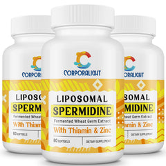 Close-up of a 30mg spermidine softgel