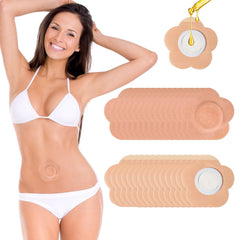 32-piece box of disposable castor oil belly button patches