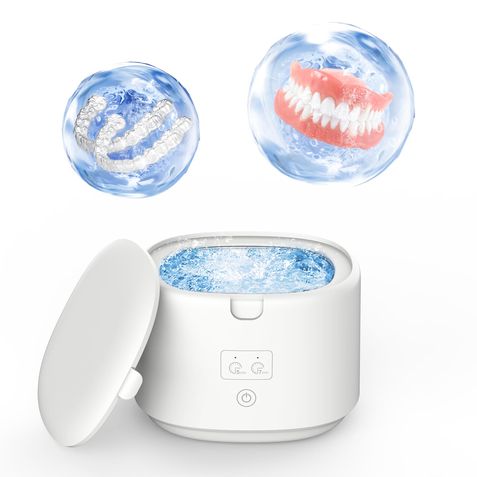 Main view of 360° Ultrasonic Deep Clean Machine portable cleaner