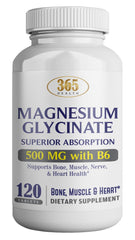 365 Health Magnesium Glycinate 500mg bottle label
