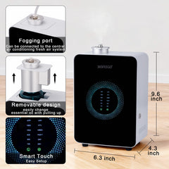 365FEEGD diffuser app control panel shows scheduling and intensity settings, enabling smart fragrance.