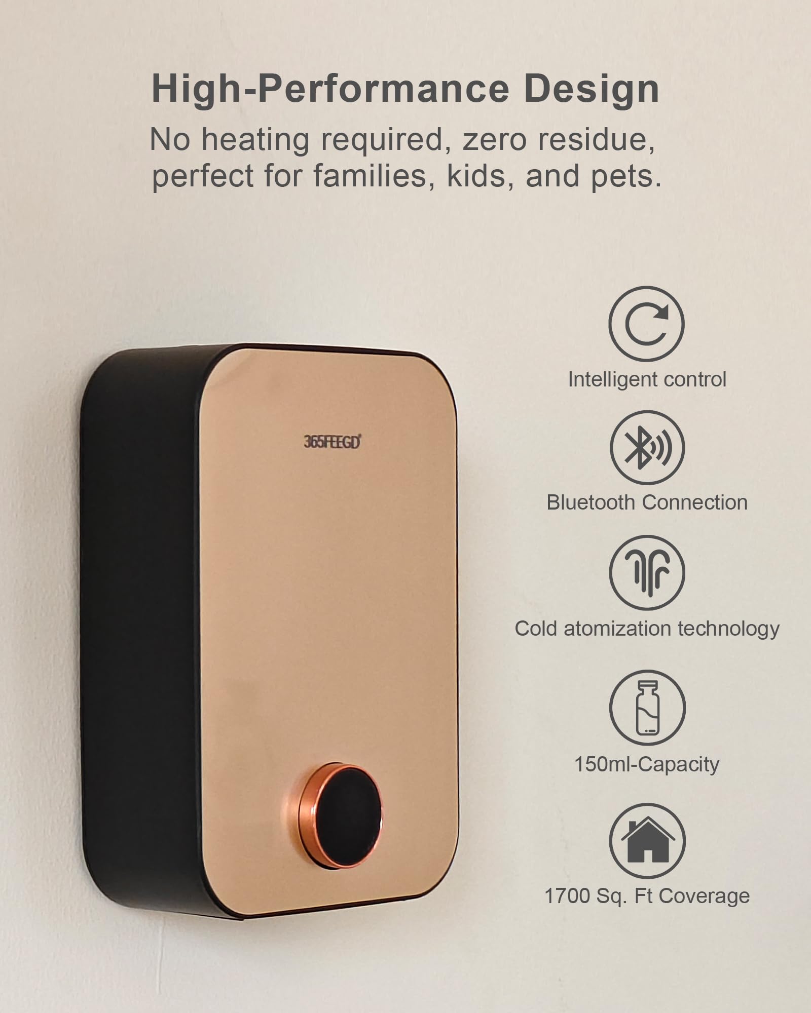 365FEEGD diffuser wall-mount capability enables flexible placement in spaces.