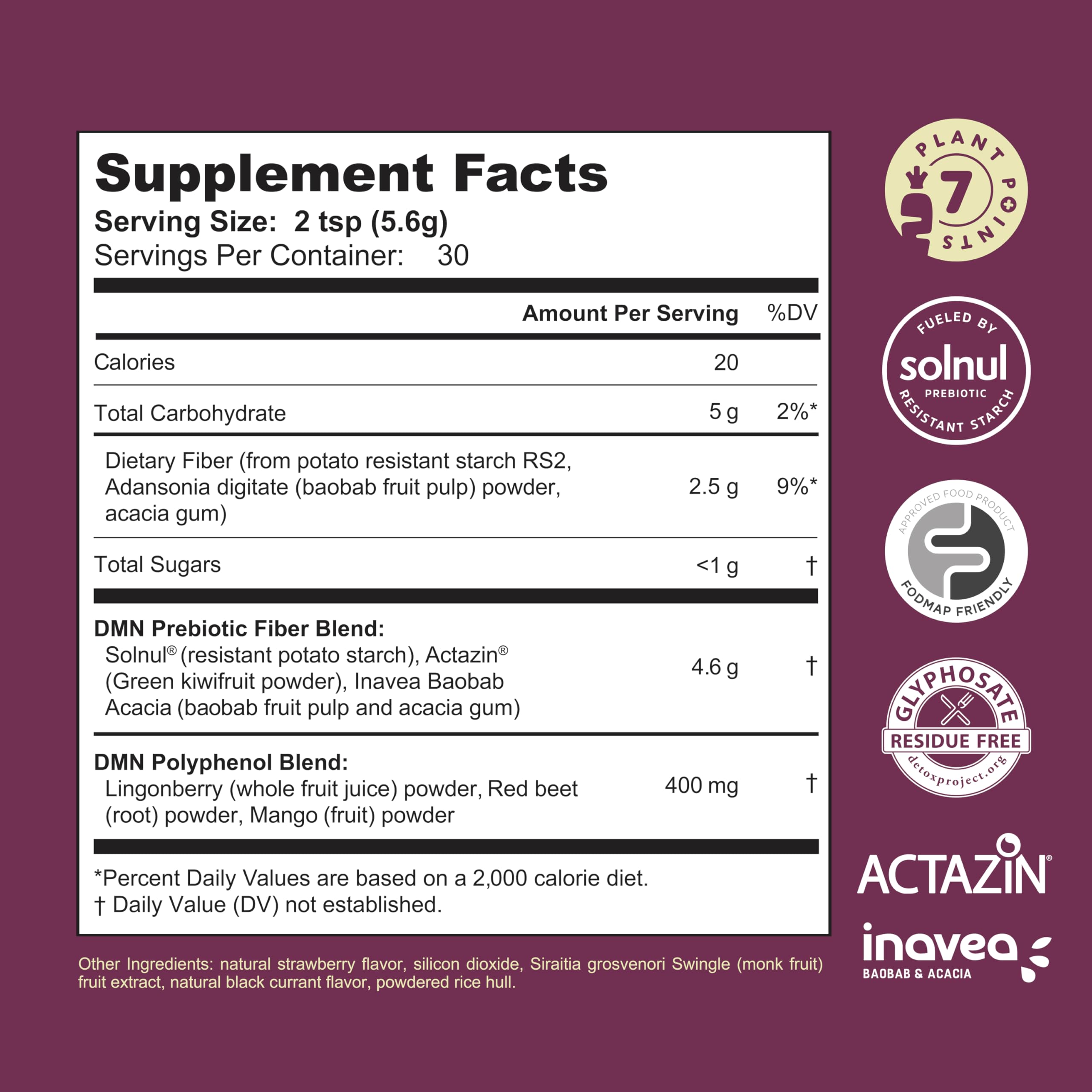 Close-up of plant-based ingredients used in 38TERA DMN