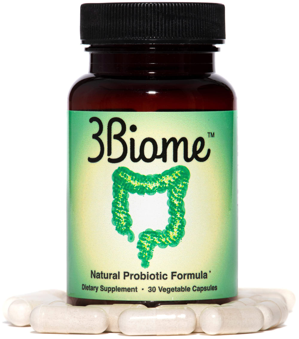 3Biome ingredients graphic highlights natural probiotic blend