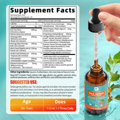 Product packaging featuring sea moss chlorophyll design