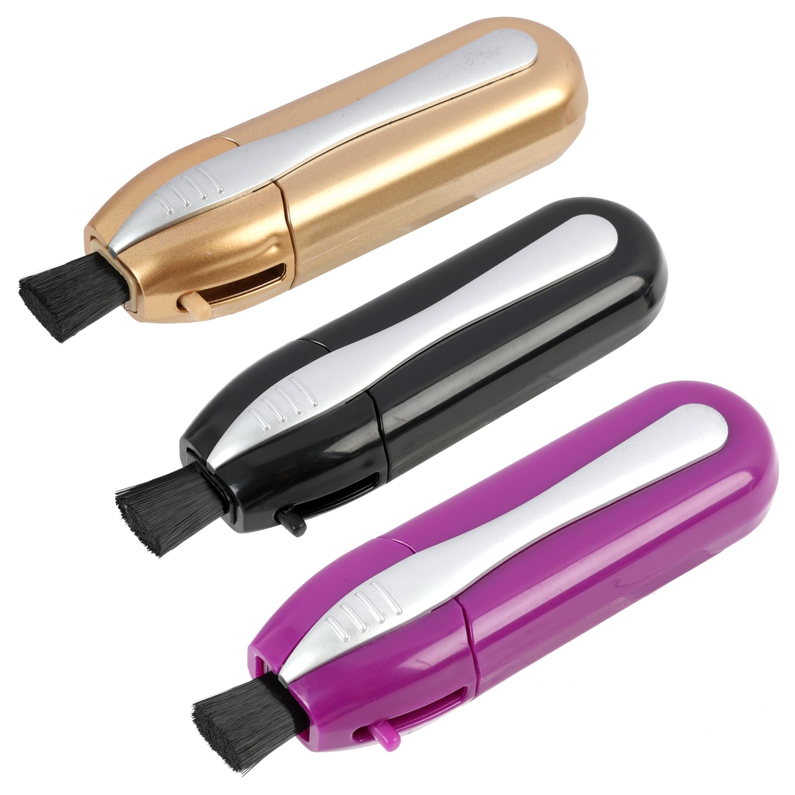 Overview of the 3PCS Glasses Cleaner Kit showing three color tools