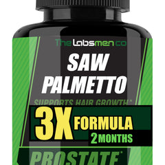 Bottle of 3X Formula Prostate Health supplement with Saw Palmetto