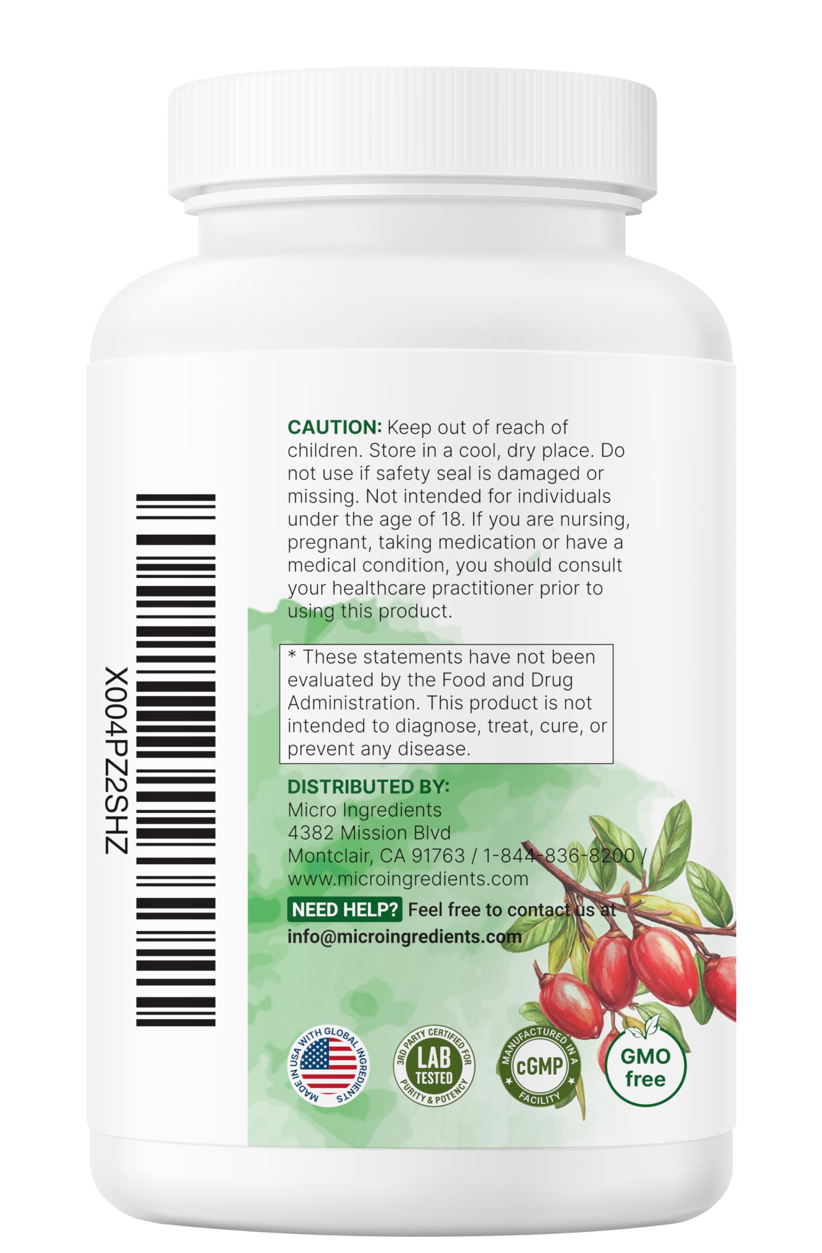 4-in-1 formula ingredients infographic