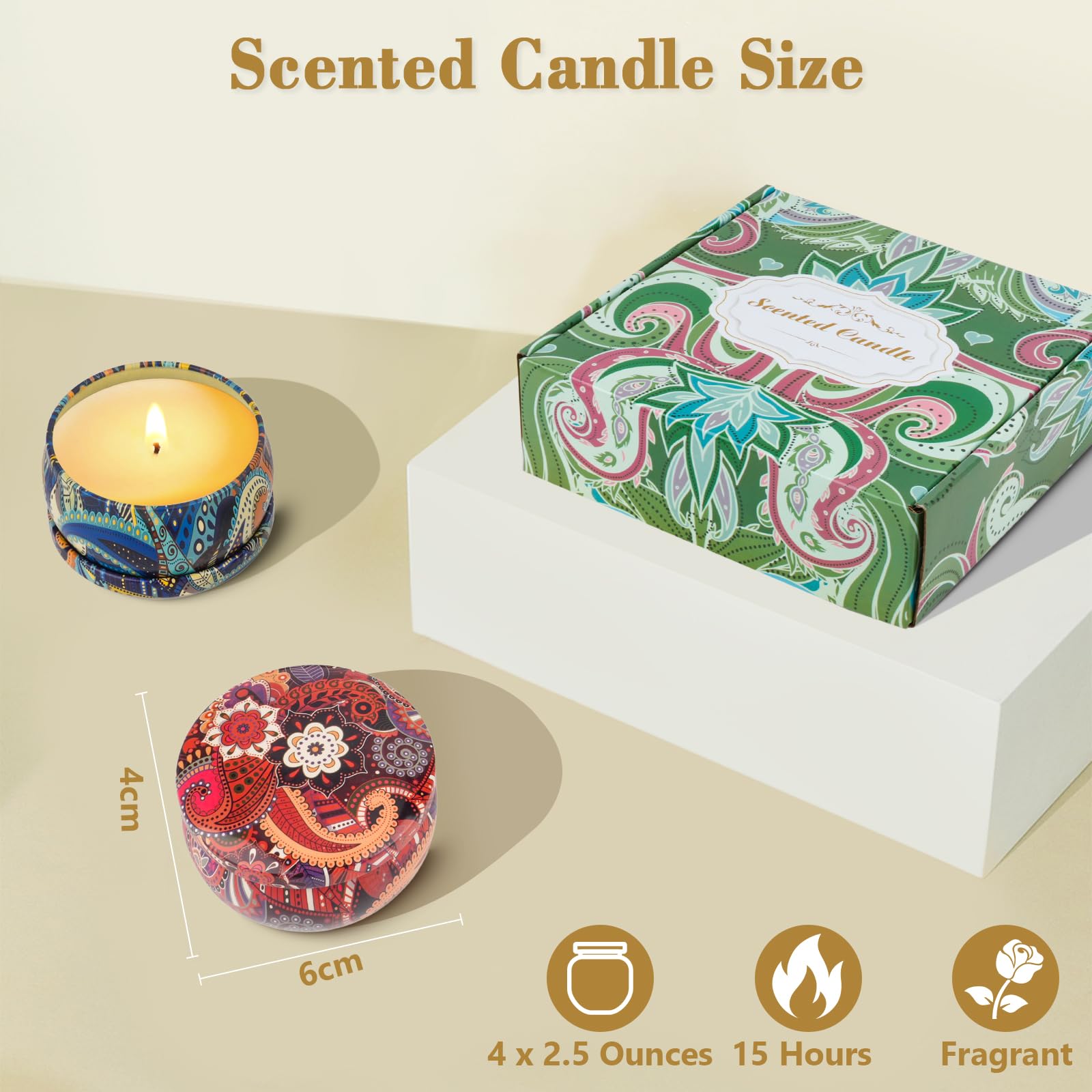Gift-ready candle box set for holidays and special occasions