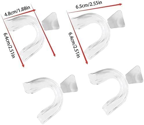 Close-up of moldable clear mouth guards for custom fit