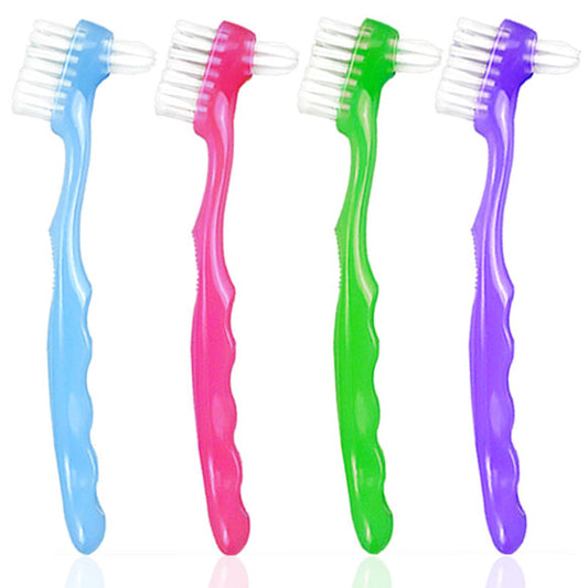 4-piece denture brush set displayed together