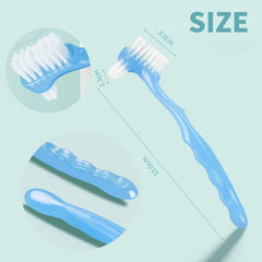 Hygienic denture brushes easy to rinse and dry