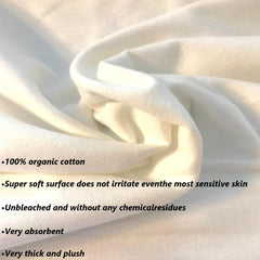 Soft serged edges cotton flannel cloths for castor oil packs