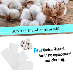 Reusable and washable castor oil compress cloths - 4 pieces