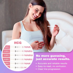 40 LH ovulation test strips arranged on white background