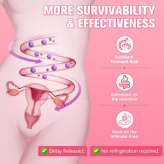 Probiotic capsule emphasizing gut health and hormone balance