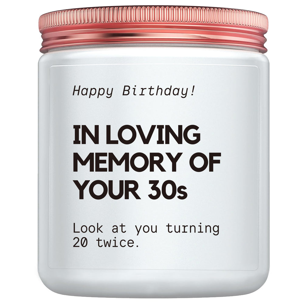 40th birthday gift candle in protective black gift box