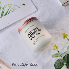 Close-up of lavender and eucalyptus scented candle