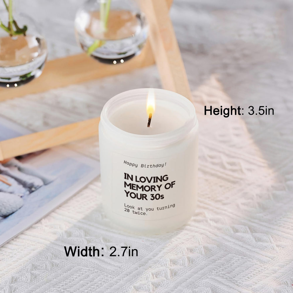 40th birthday candle in elegant gift-ready packaging