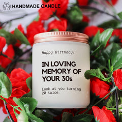 Recyclable glass jar candle suitable for 40th birthday gift