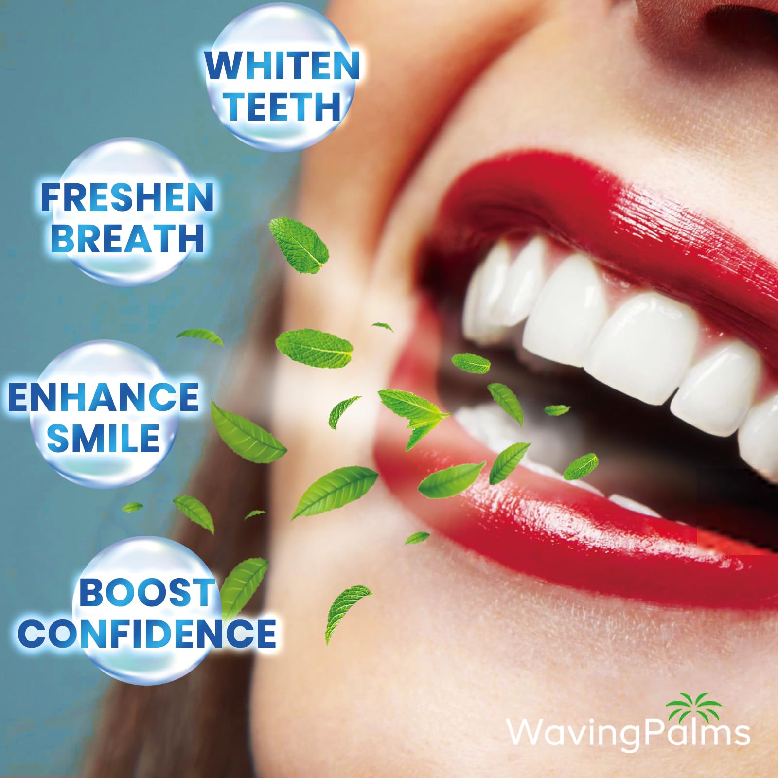 Front view of 42-count whitening strips kit