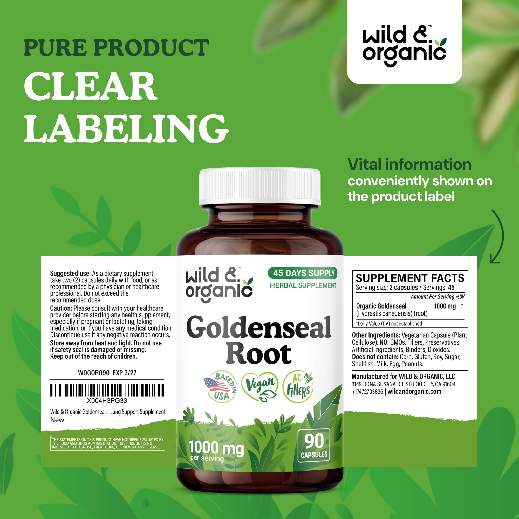 Bottle label indicating a 45-day supply