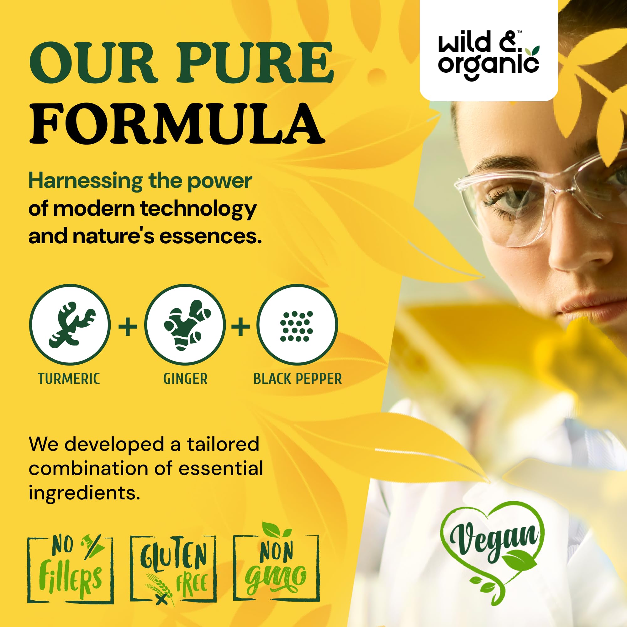 45-day supply bottle of turmeric ginger capsules