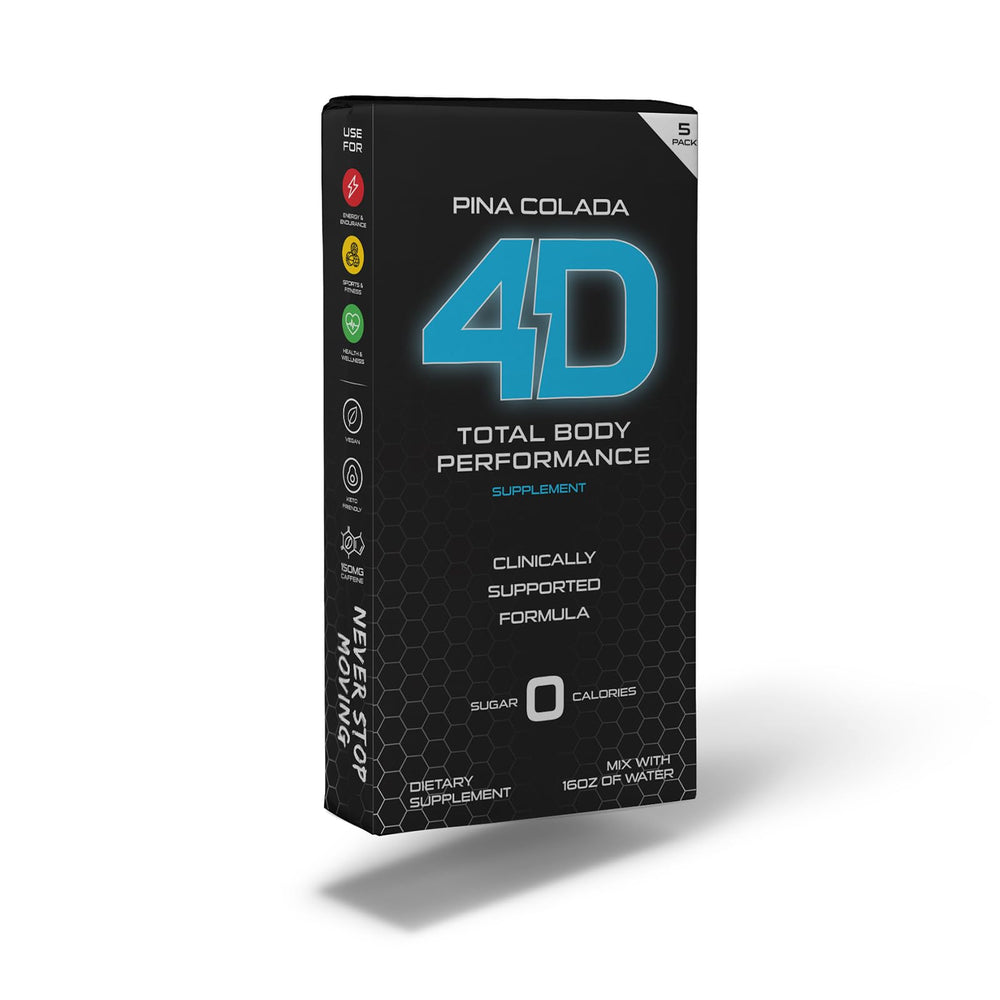 4D Total Body Pina Colada Drink Mix packet front