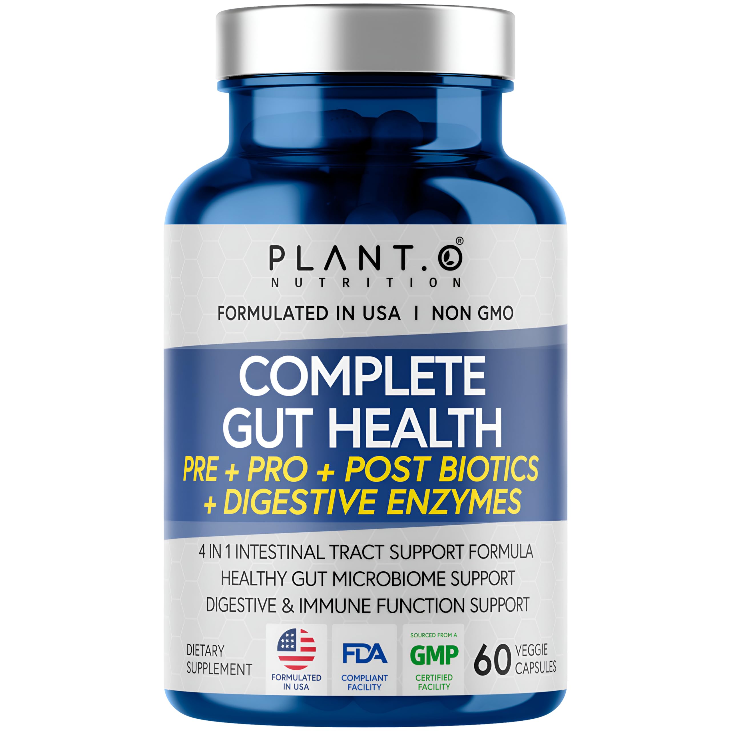 4-in-1 gut health supplement concept image