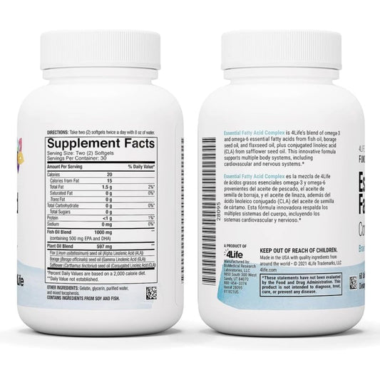 Front view of 60 softgels bottle packaging