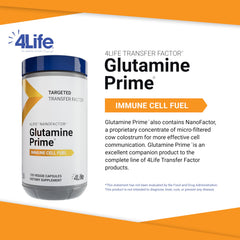 Close-up of ingredients: Glutamine and NanoFactor in 4Life Glutamine Prime