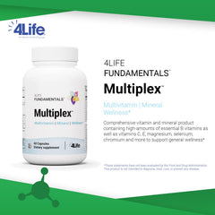 Nutrition facts panel for 4Life Multiplex
