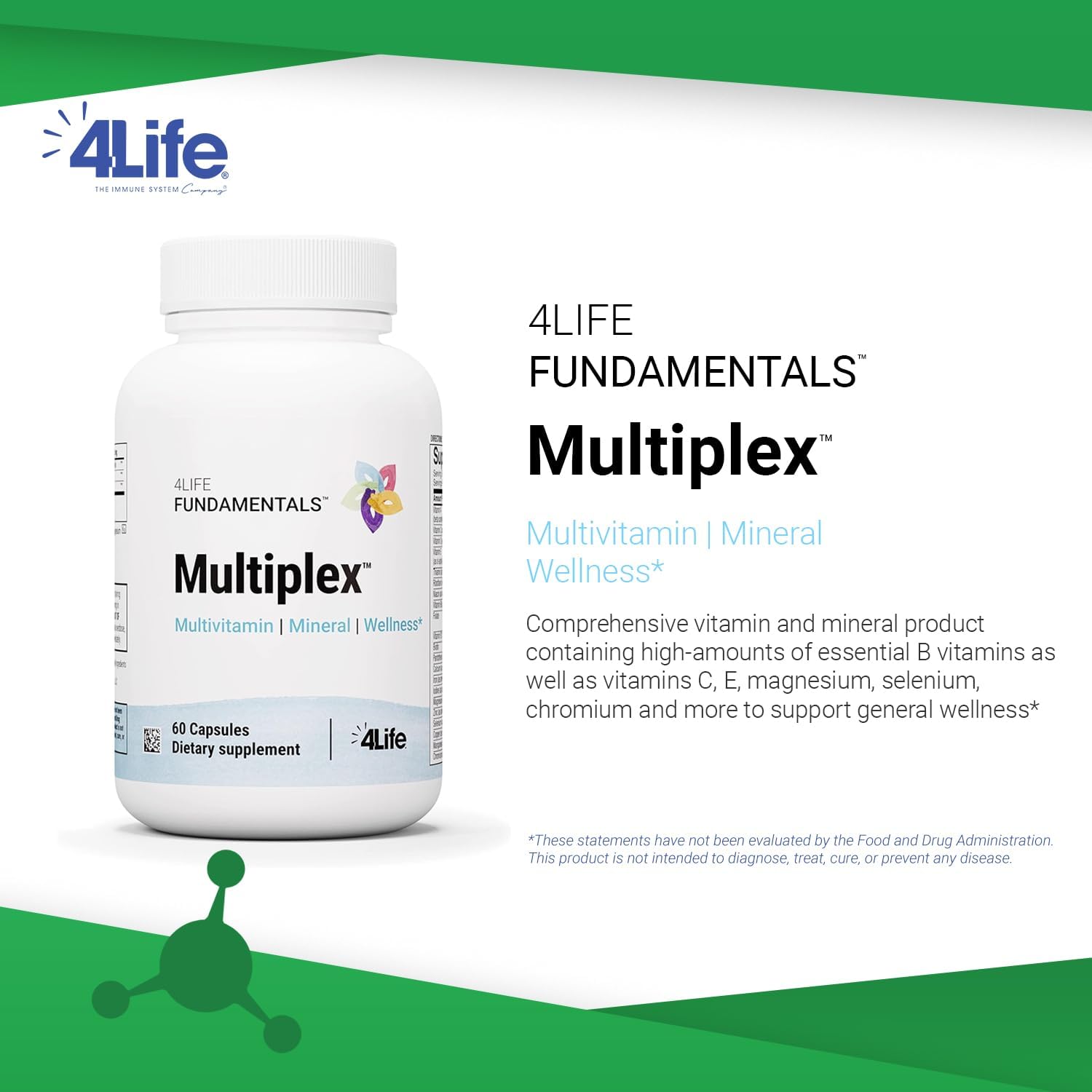 Vitamins and minerals concept surrounding the bottle