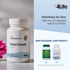 Ingredients and supplement facts for 4Life Stress Formula