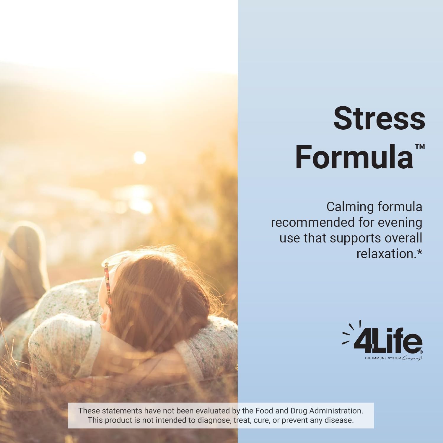 Product packaging front for 4Life Stress Formula