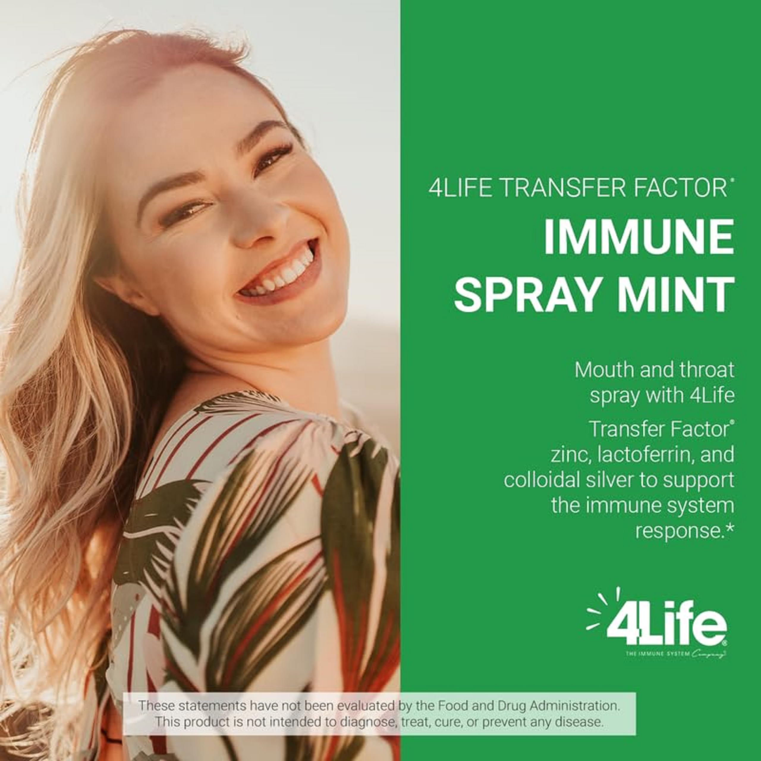 Ingredients highlight: zinc, lactoferrin, and other ingredients in the spray