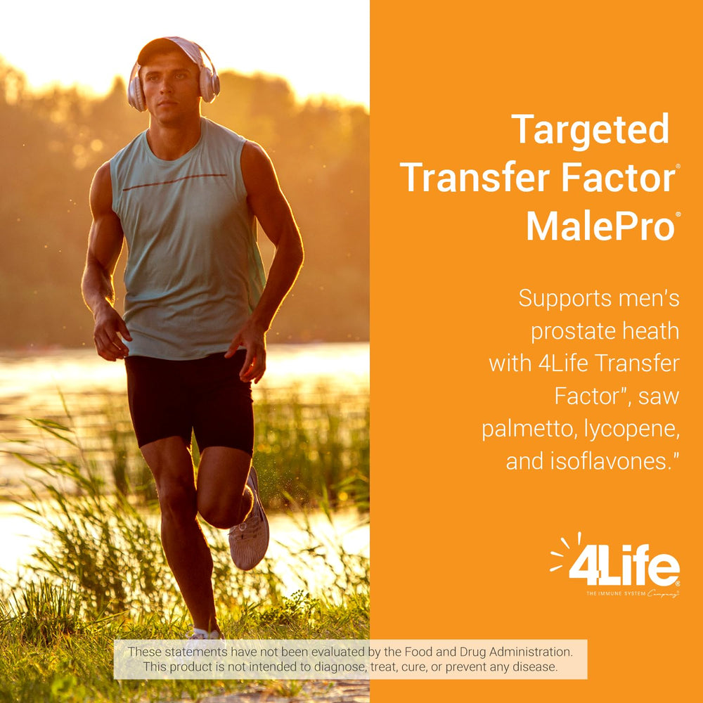 Close-up of 4Life Transfer Factor MalePro packaging