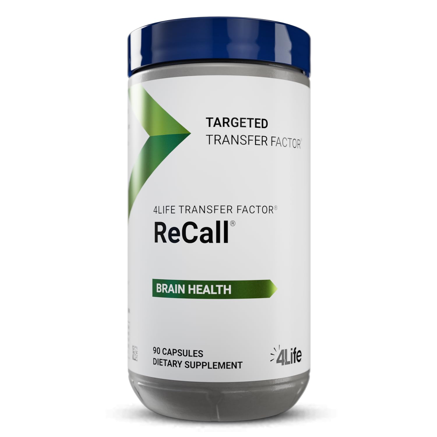 4Life Transfer Factor Recall bottle with capsules for daily cognitive support