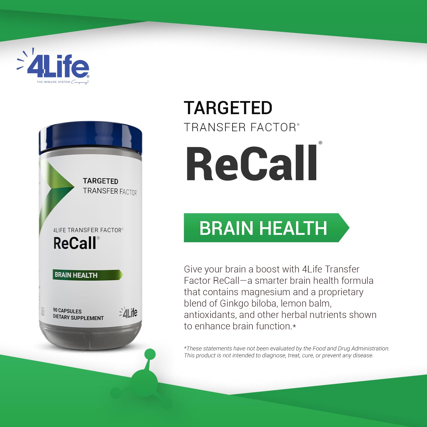 Ingredient blend featuring Ginkgo biloba, Bacopa monnieri, Huperzia serrata for focus