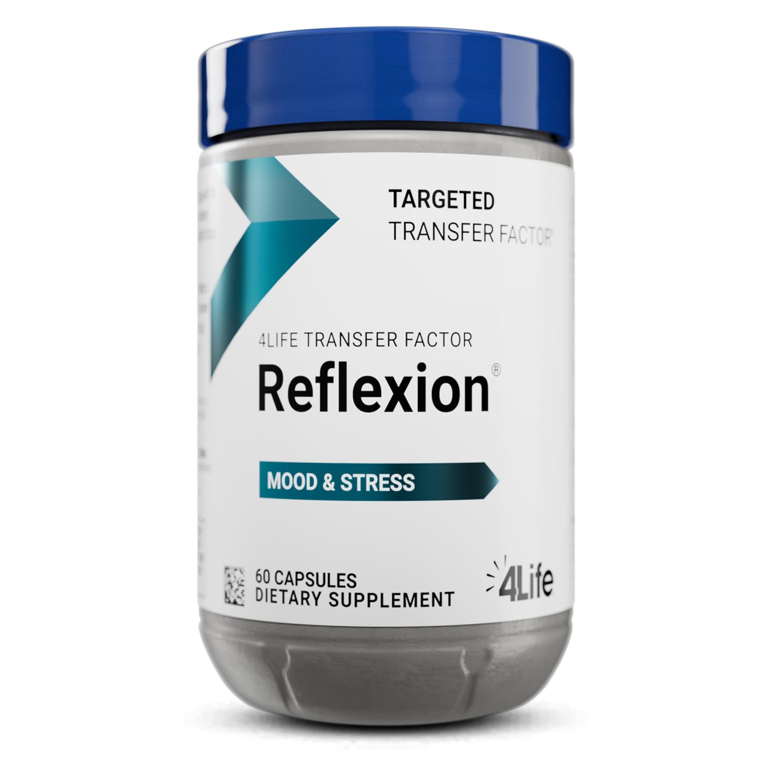 Bottle front view of 4Life Transfer Factor Reflexion 60 capsules
