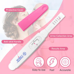 Rose red test kit with individually packed test strips