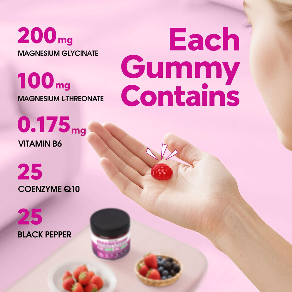 Gummies close-up showing mixed berry flavor