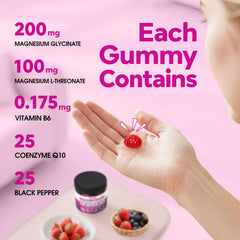 Gummies close-up showing mixed berry flavor