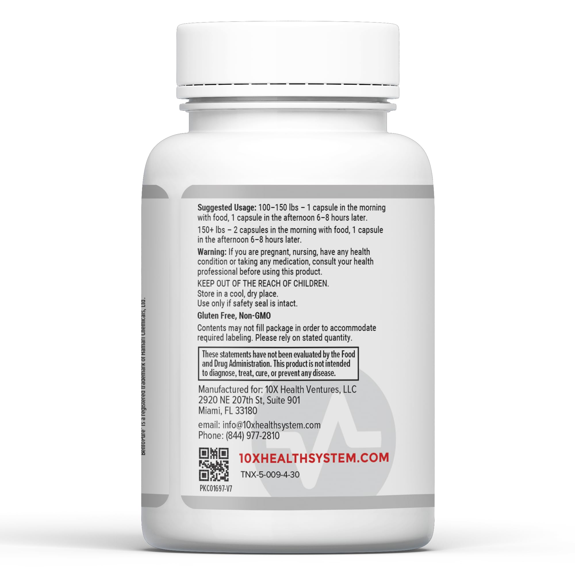 Close-up of 5-MTHF (methylfolate) on the label