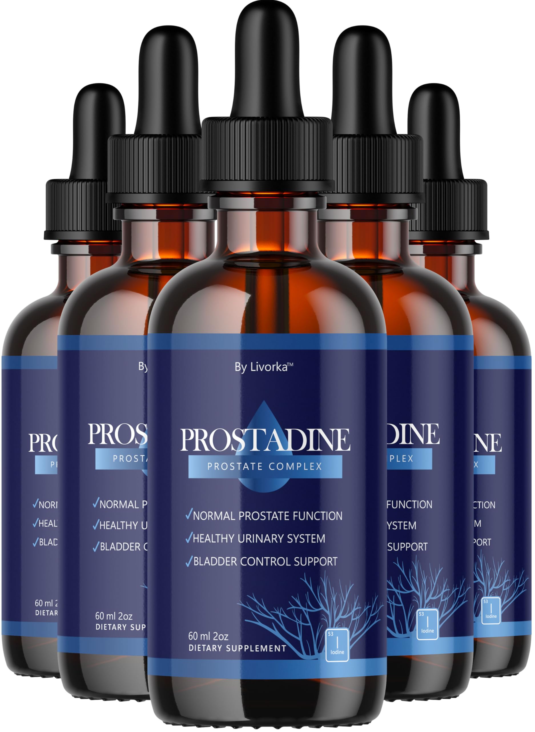 Prostadine Drops 5-pack bottles – front view