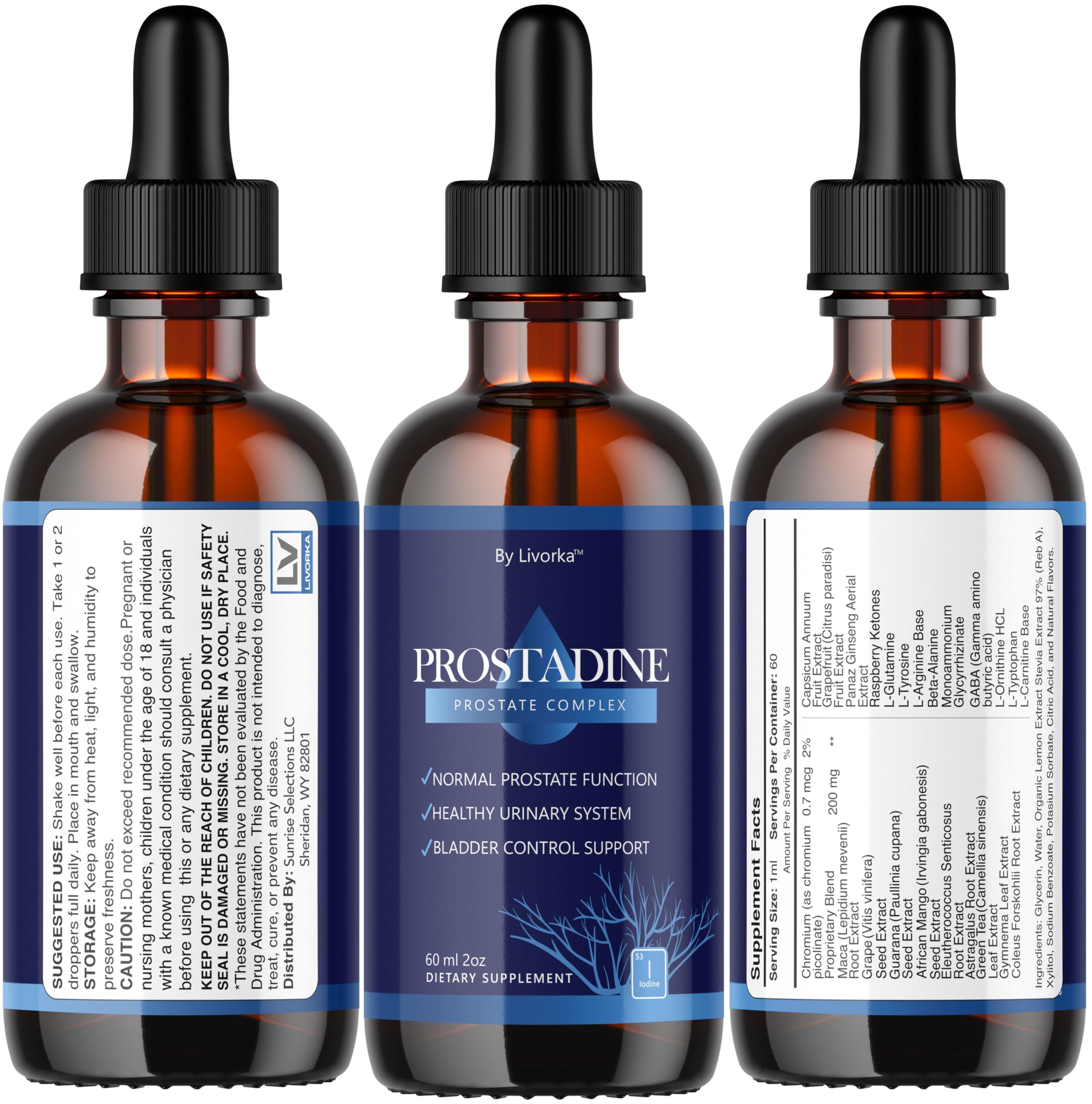 Boxed 5-pack Prostadine Drops display