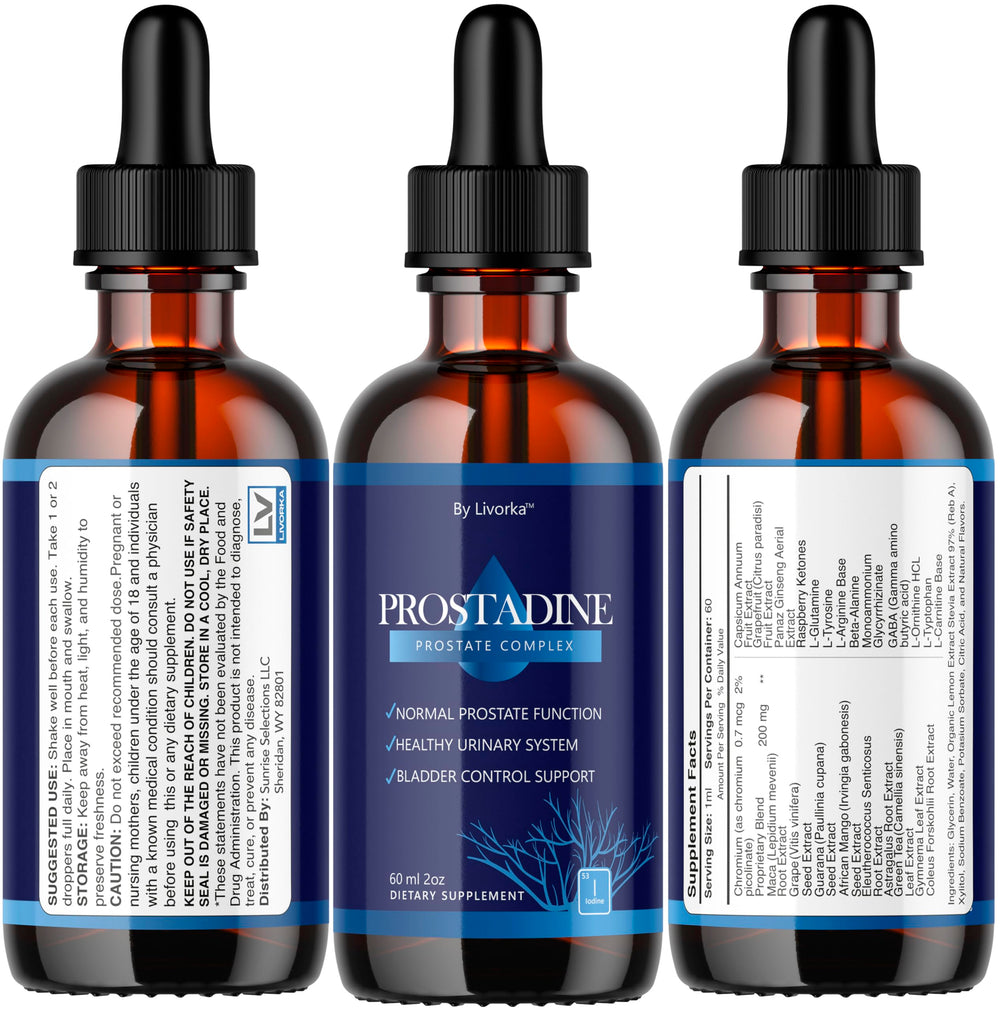 Boxed 5-pack Prostadine Drops display