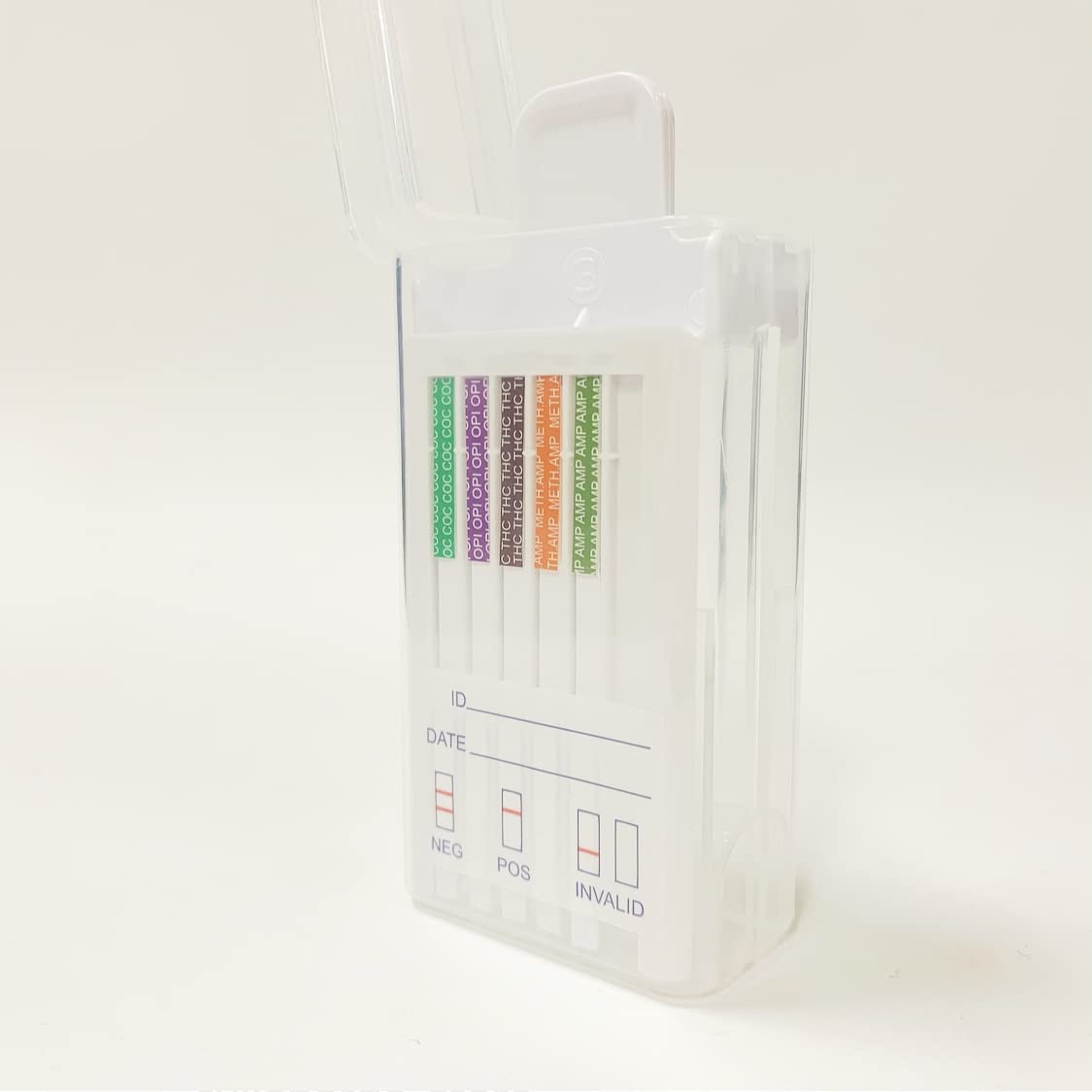Close-up of saliva-saturated swab